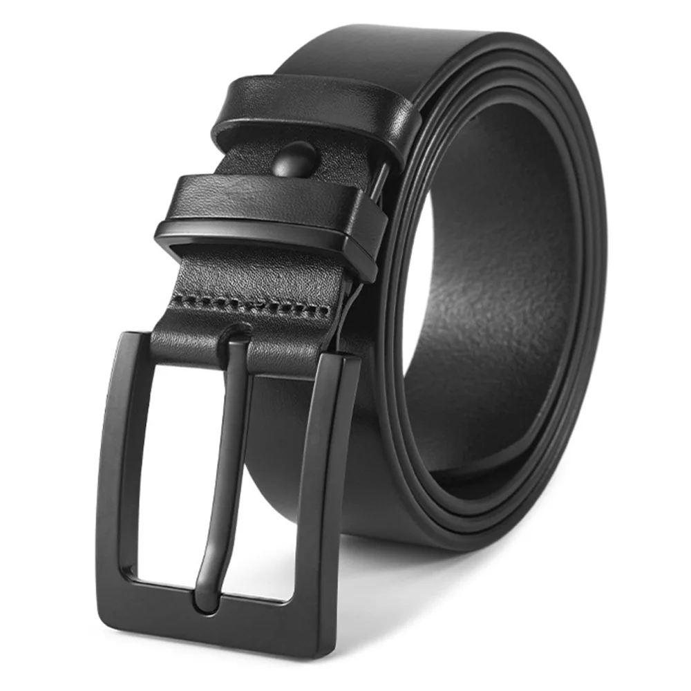 LZ401215 Black(B) Мужской ремень из натуральной кожи, повседневные ремни высокого качества, мужской пояс с широкой пряжкой, мужские дизайнерские Роскошные штаны, ремень ceinture homme - Цвет: LZ401215 Black(B)