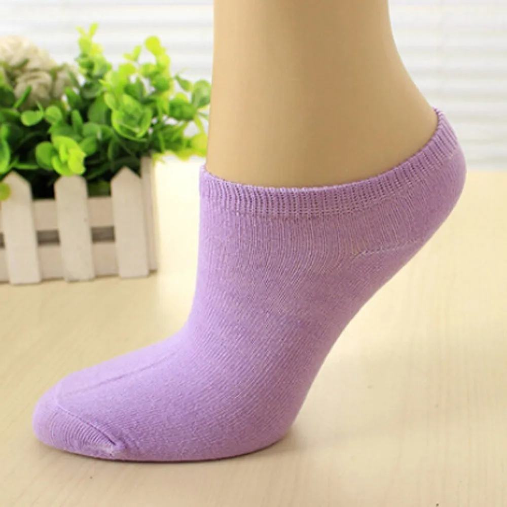 1Pairs Womens Girls Comfortable Cotton Candy Color Sweet Various Vibrant Sock Slippers Funny Short Soft Ankle Socks 