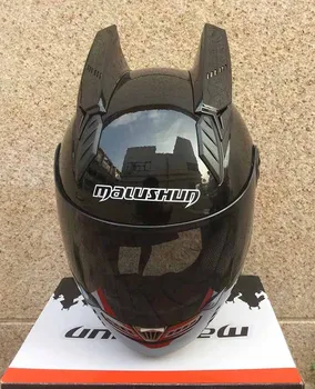 

motocross knight helmet Malushun brand pure black color motorcycle helmet casco in four seasons full face flip up helmet