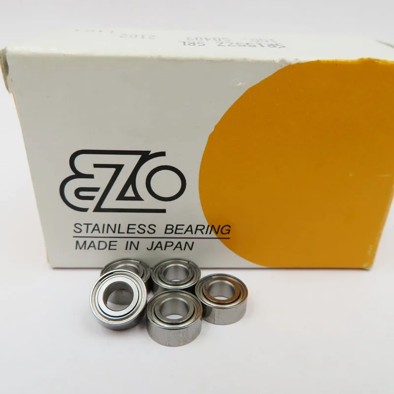 10pcs JAPAN EZO stainless steel miniature ball bearings bore size 2 3 4 5 6 7 8 mm precision ball miniature ball bearings