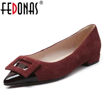 

FEDONAS High Quality Pumps Women Spring Autumn Party Office Low Heels Shoes Woman Vintage Shallow Pointed Toe Pumps Shoes Woman