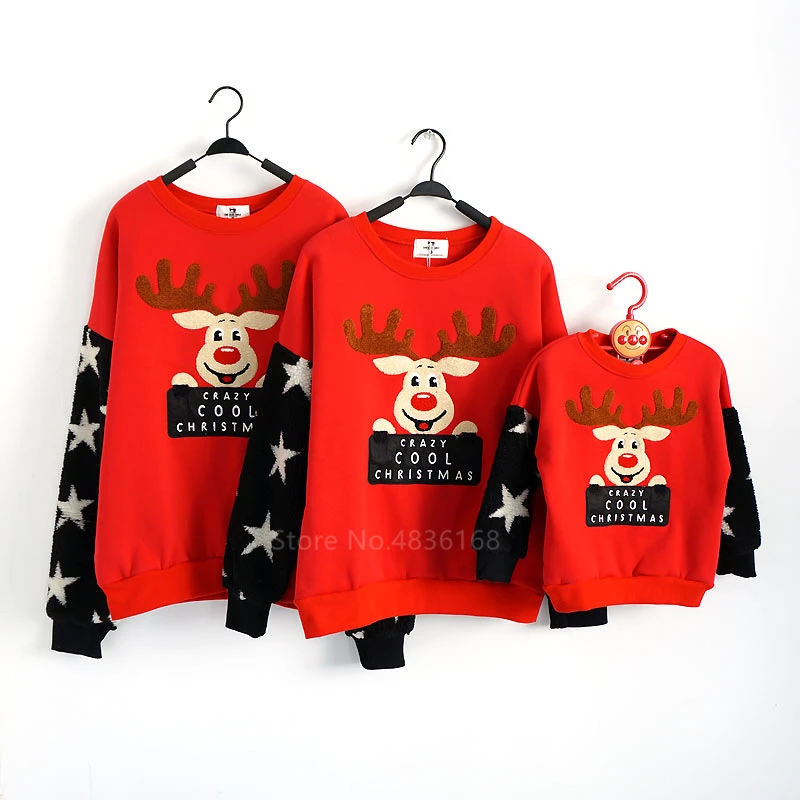 Рождественские свитера; коллекция года; Семейные комплекты; Рождественская Пижама с вышитым оленем и Санта-Клаусом для маленьких девочек и мальчиков; Новогодняя Пижама для мамы - Цвет: Color14