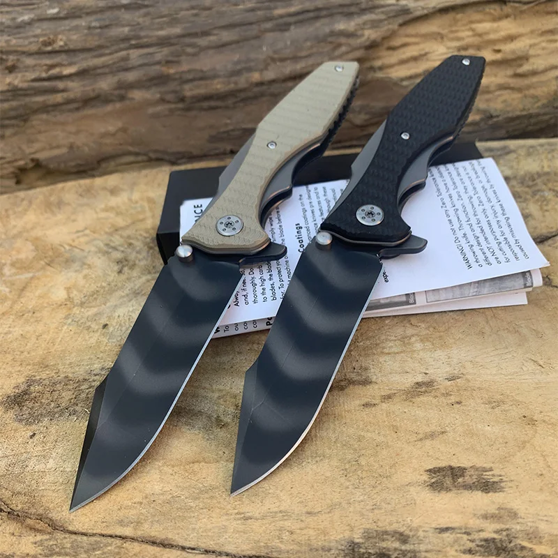 Billige ZT 0393 Quick release lager folding messer 9CR14MOV stahl blatt + G10 blatt Griff taktik selbstverteidigung werkzeug