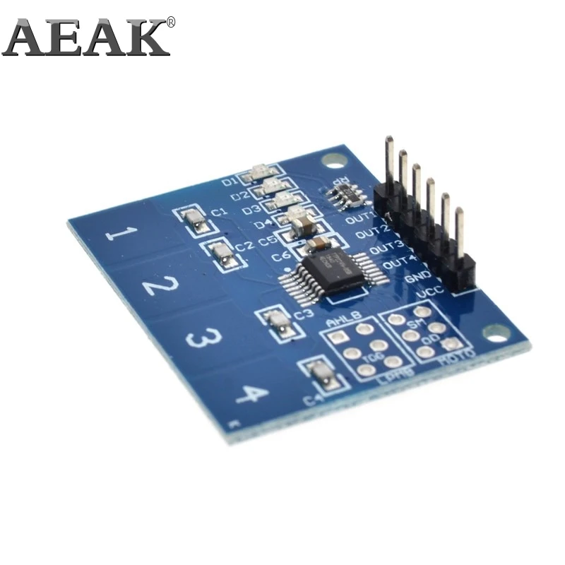 4 канальный цифровой сенсорный датчик Емкостный переключатель модуль кнопка для