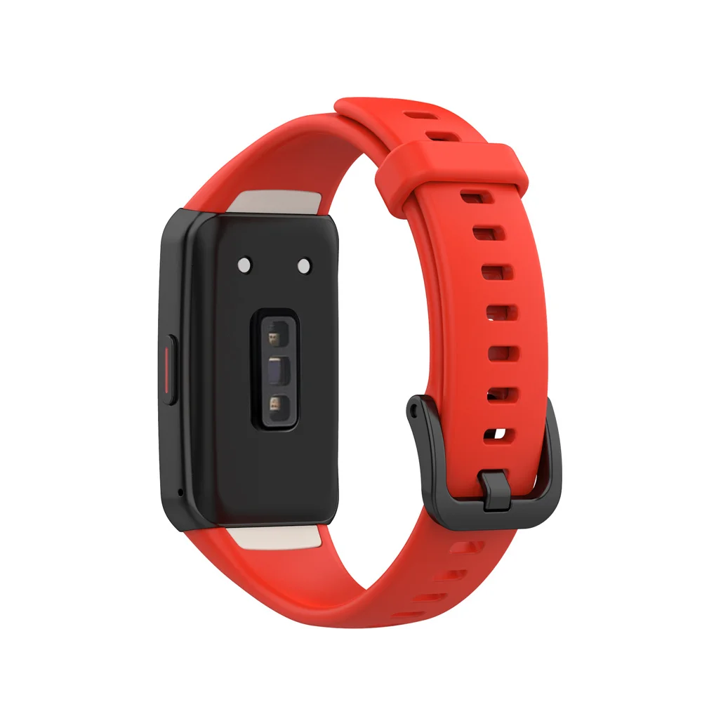 Silicone Strap For Huawei Band 6/6 Pro Strap With TPU Full Screen Protector Case Replacement Watchband For Honor Band 6 Strap