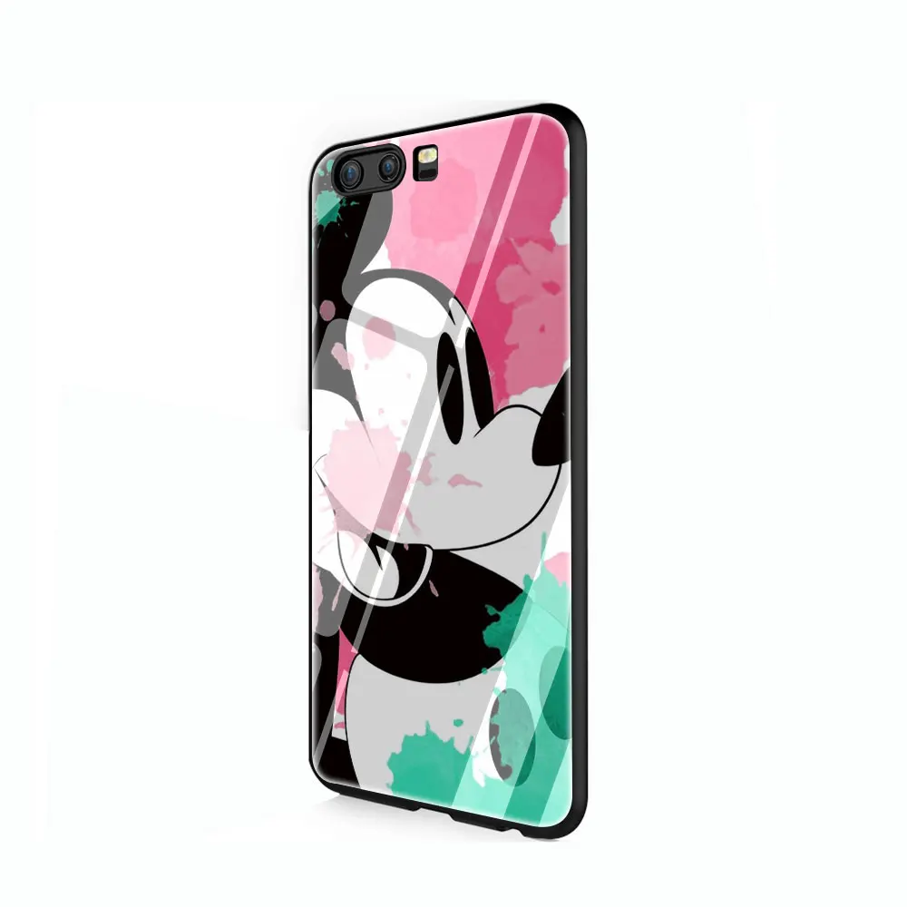 G5 EWAU beauty целующийся Микки чехол из закаленного стекла для телефона для huawei P10 P20 P30 mate 20 Lite pro P Smart Y6 Y9 Honor 8X9 10 - Цвет: G5