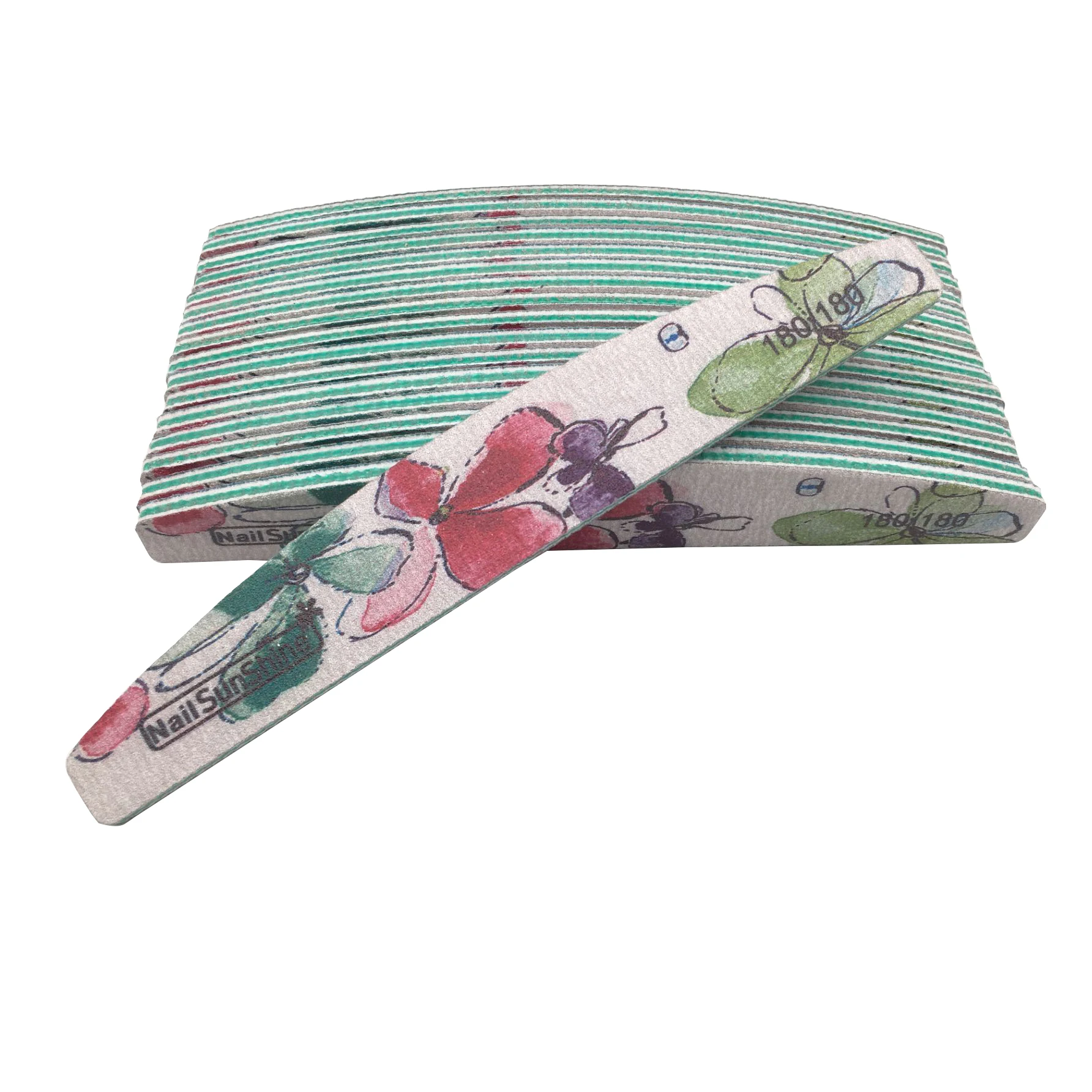 

50Pcs 180/180 Ink Painting Professional Plastic File Pedicure Gel Polish Nail Art Buffing Files Double-sided Nail Care Tool