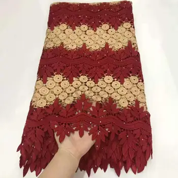 

high quality african guipure cord lace fabric african swiss voile lace high end fashion french lace fabric for wedding lace E8-8
