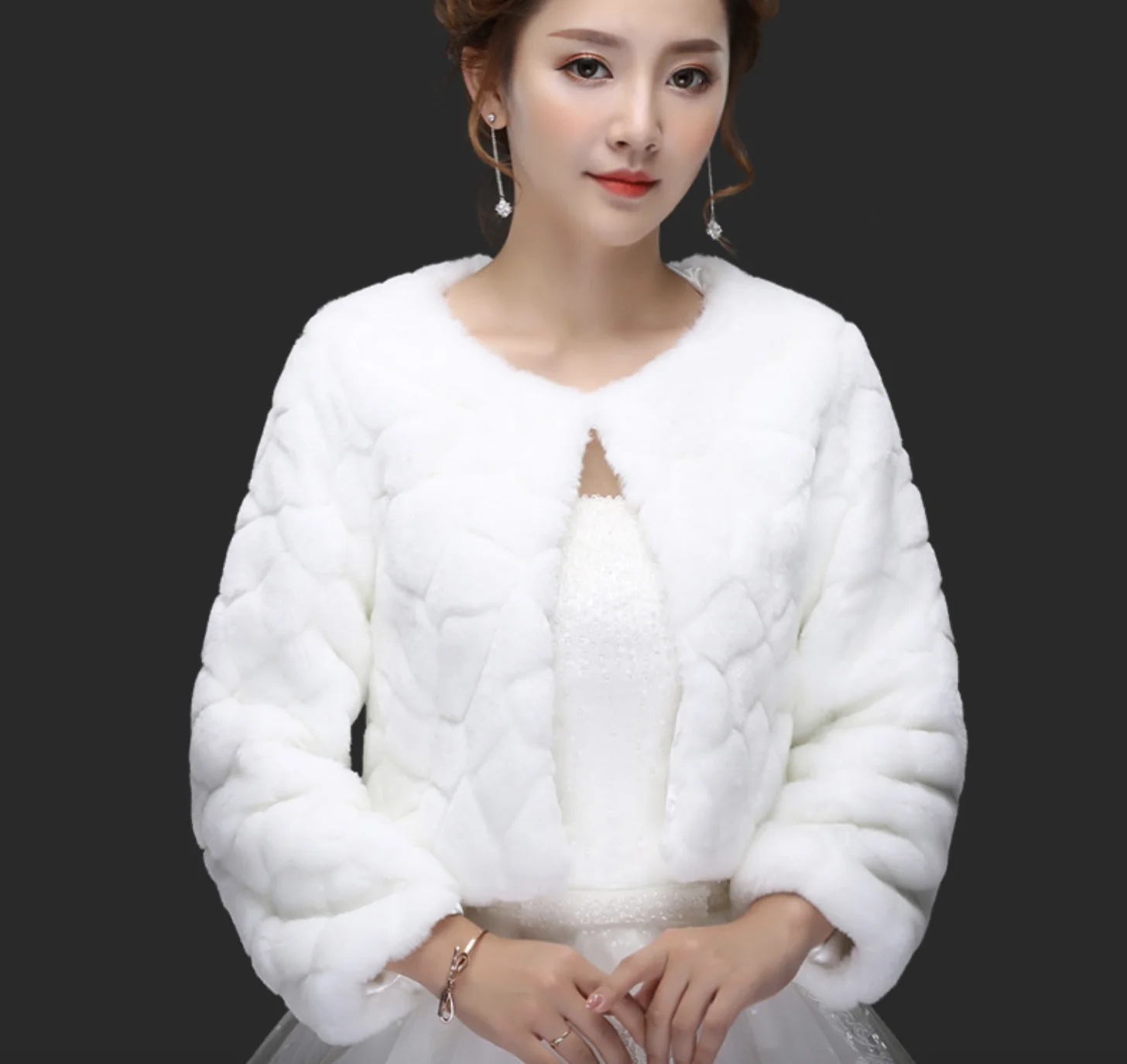 Winter Wedding Bolero Wedding Shawls Bridal Shrug Faux Fur Women Wraps Bridal Jacket Party Coat wedding shawl