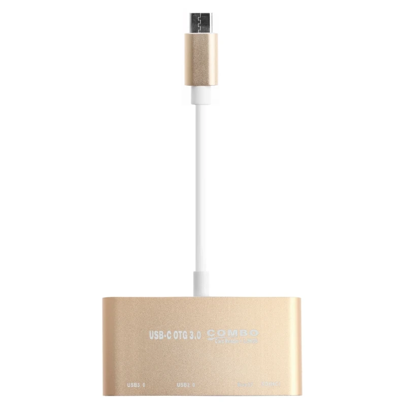 5-в-1 USB-C 3,1 Тип-C OTG USB 3,0 2,0 концентратор SD/TF Card Reader Combo для ноутбука D08B