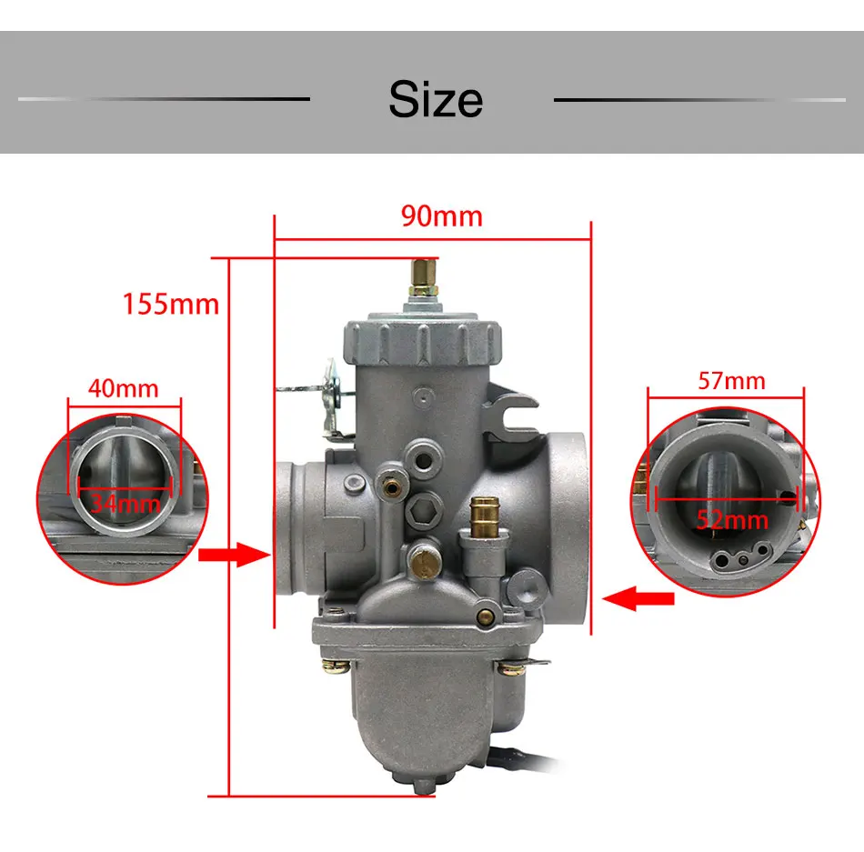 ZSDTRP карбюратор для Mikuni VM30-83 круглый слайд 34 мм Карбюратор Carb Мотоцикл ATV
