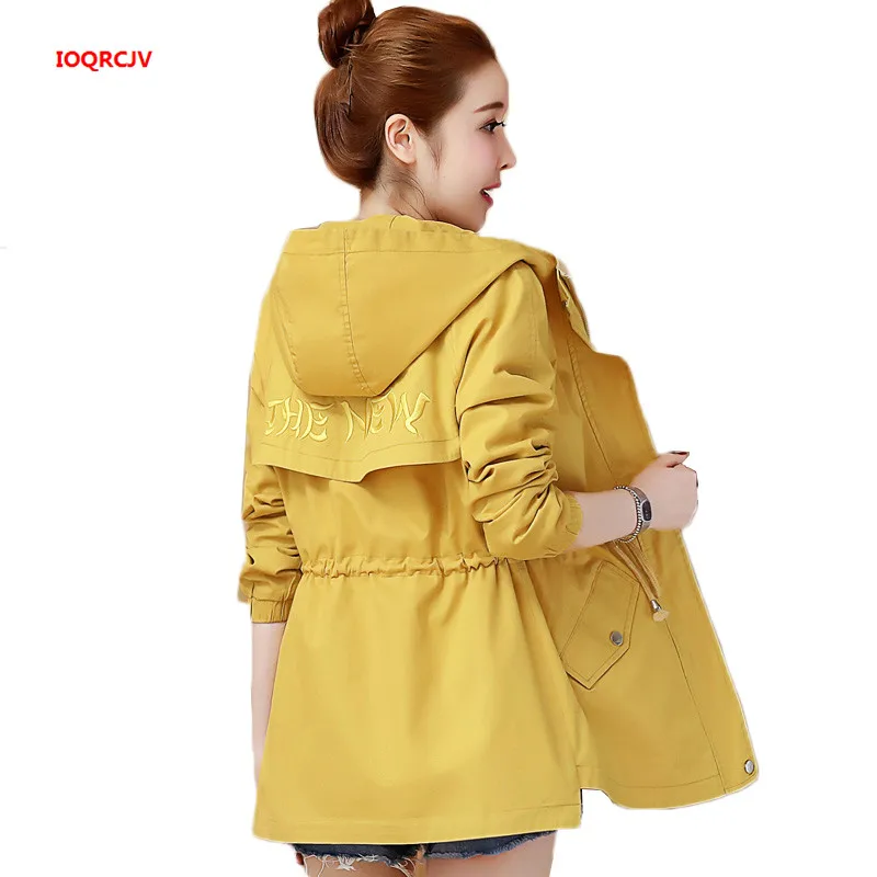 

Spring Autumn Women Windbreaker 2019 Student Hooded Jacket Fashion Casual Cotton Elegant Short Coat Female Jacket Outwear W1128