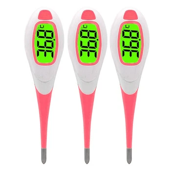 

3PC Electronic Digital Thermometer LCD Display Portable Human Mouth Thermometer for Kids Adult(32-42C) Pink