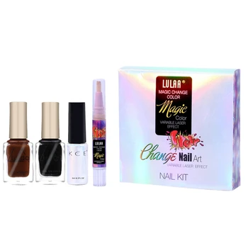 

LULAA 1Set Thermochromic Liquid Pen Neon Auroras Nail Color Changing Gel Nail Polish Soak Off Uv Gel Varnish Nail Art Gel