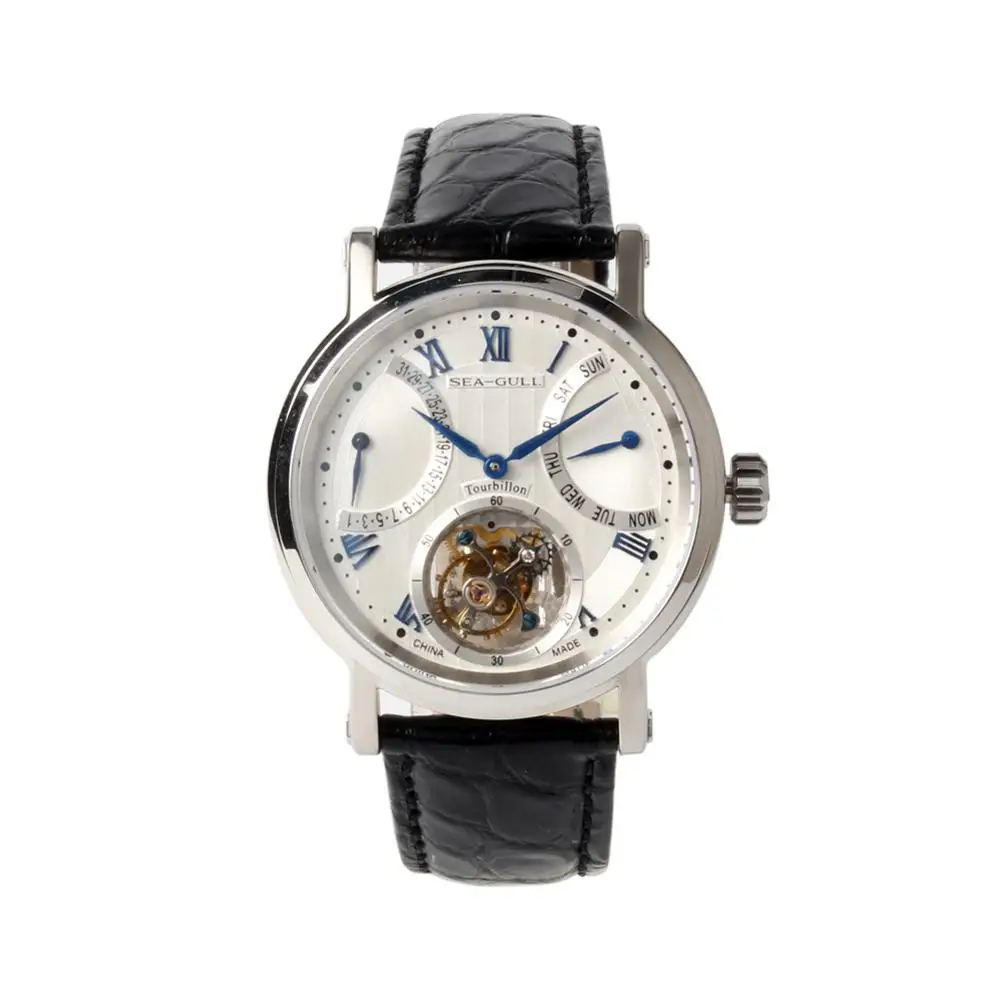 

Seagull Tourbillon Mechanical Men's Watcer Day Date Display 818.924 with original certification paper