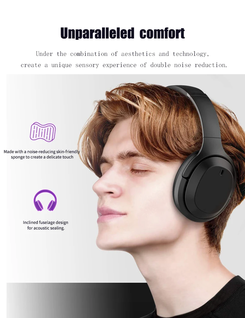 Гурсун E98 Новая гарнитура Bluetooth гарнитура проводная Беспроводная гарнитура складная Bluetooth 5,0 стерео гарнитура, AUX с микрофоном