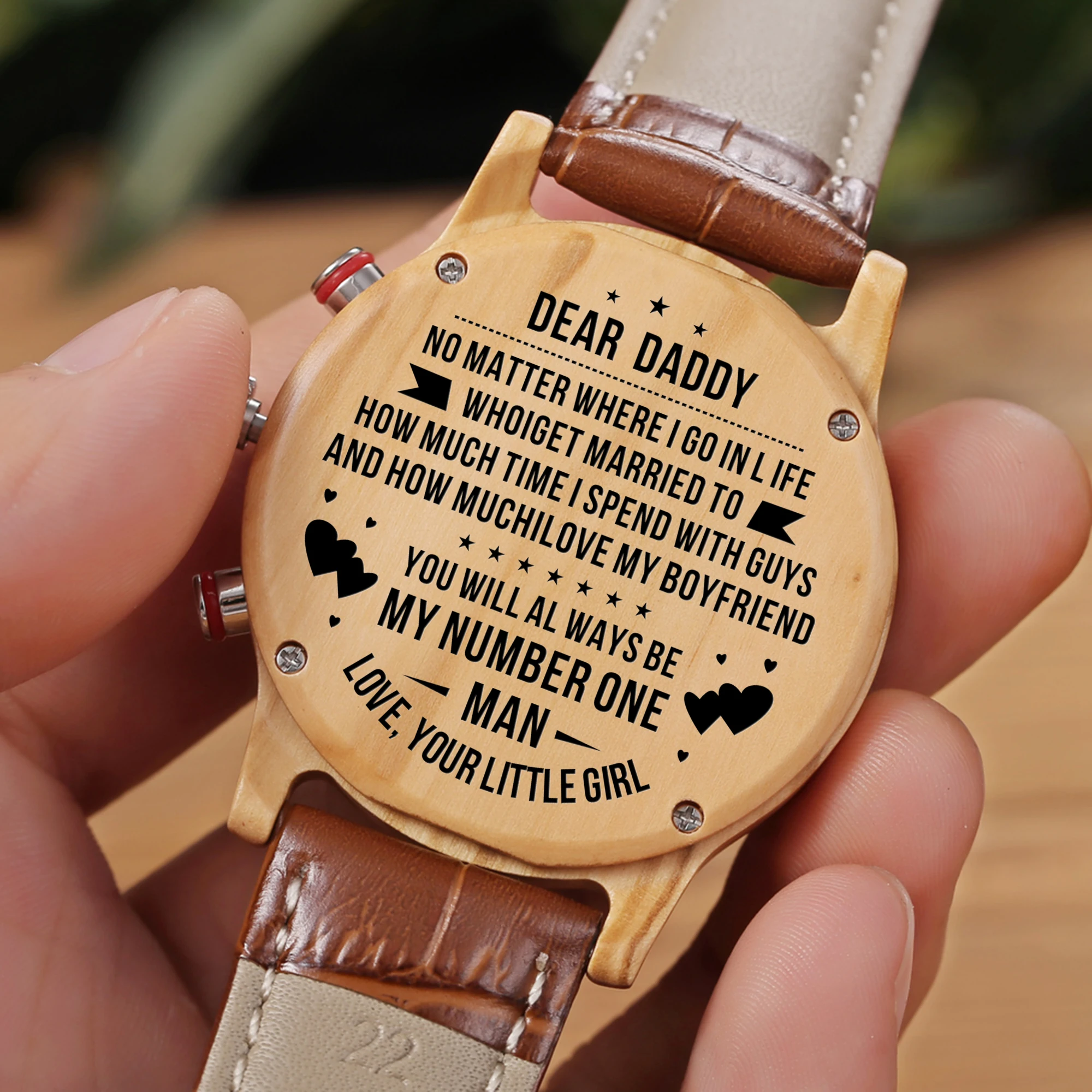 

К моему отцу-Роскошные спортивные водонепроницаемые спортивные часы с резьбой я всегда буду вашим маленьким мальчиком