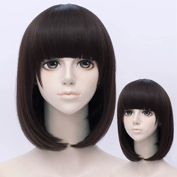 

VICWIG Synthetic Hair Halloween Wig Bob Hairstyle Anime Cosplay Short Straight Hair with Bangs for Women