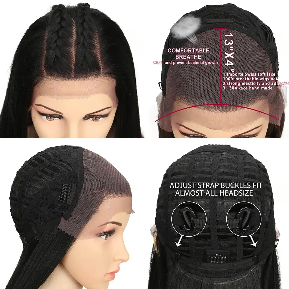 Magic 24 Inch 13x4 Straight Synthetic Lace Front Wig For Black