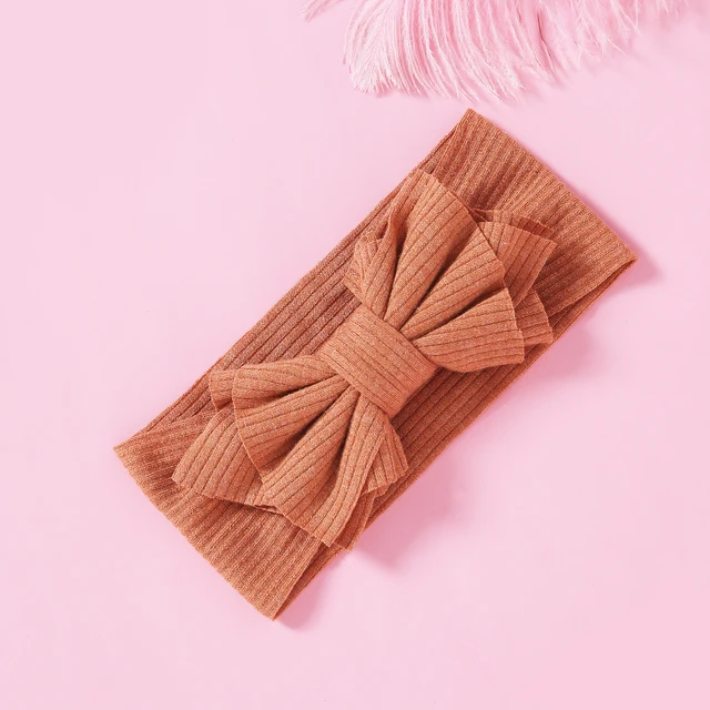1pcs Solid Color Bowknot Baby Headband Elastic Turban Hairband Baby Girl Headbands Hair bands for Baby Girls Hair accessories A2NSNSFB-9689-7
