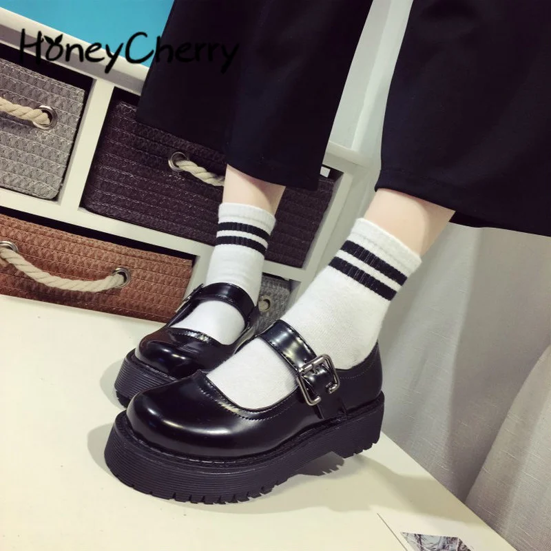 Special Offers Maid-Uniform Round-Head Single-Shoe Cosplay Lolita High-Heel Thick-Sole Size35-39 Lady 32970347414