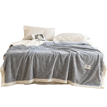 

NEW Fashion Chunky Knitted Soft Warm Coral Fleece Blanket Winter Sheet Bedspread Sofa Good quality Warm Flannel Blankets