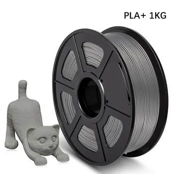 

PLA Plus 3D Printer Filament 1kg 1.75mm Good Toughness PLA+/PLA Accuracy Dimension +/-0.02 Grey Color FDM 3D Printing Material
