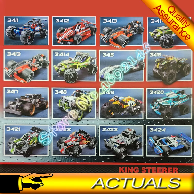 Конструктор 14 стилей Technic конструктор Pullback Модель гоночного автомобиля кирпичи