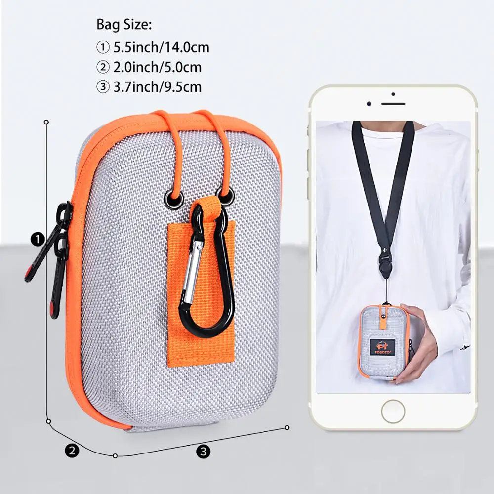 Camera Case fosoto Shell Cover Travel Carrying Storage Bag HP Sprocket Portable Photo Printer Canon IXUS285 190 185 180