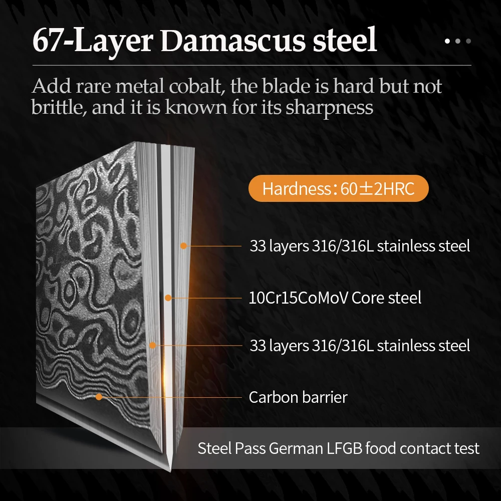 XINZUO 1pcs/5pcs Kitchen Knives Set 67Layer VG10 Japan Damascus Steel Chef Cleaver Santoku Utility Paring Knife Pakkawood Handle