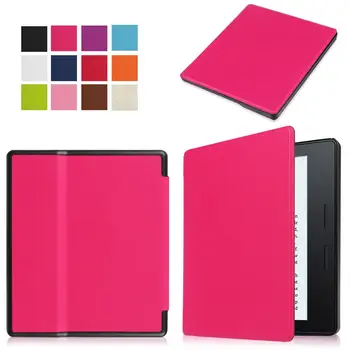 

Case For Amazon Kindle Oasis E-reader 7.0 9th Gen 2017 Tri-Folding PU Leather Magnetic Smart Case Cover Stand Shell+Glass+Pen