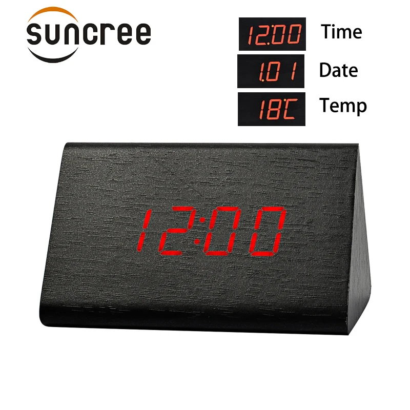 Suncree светодиодный звуковой контроль деревянный Электронный Настольный