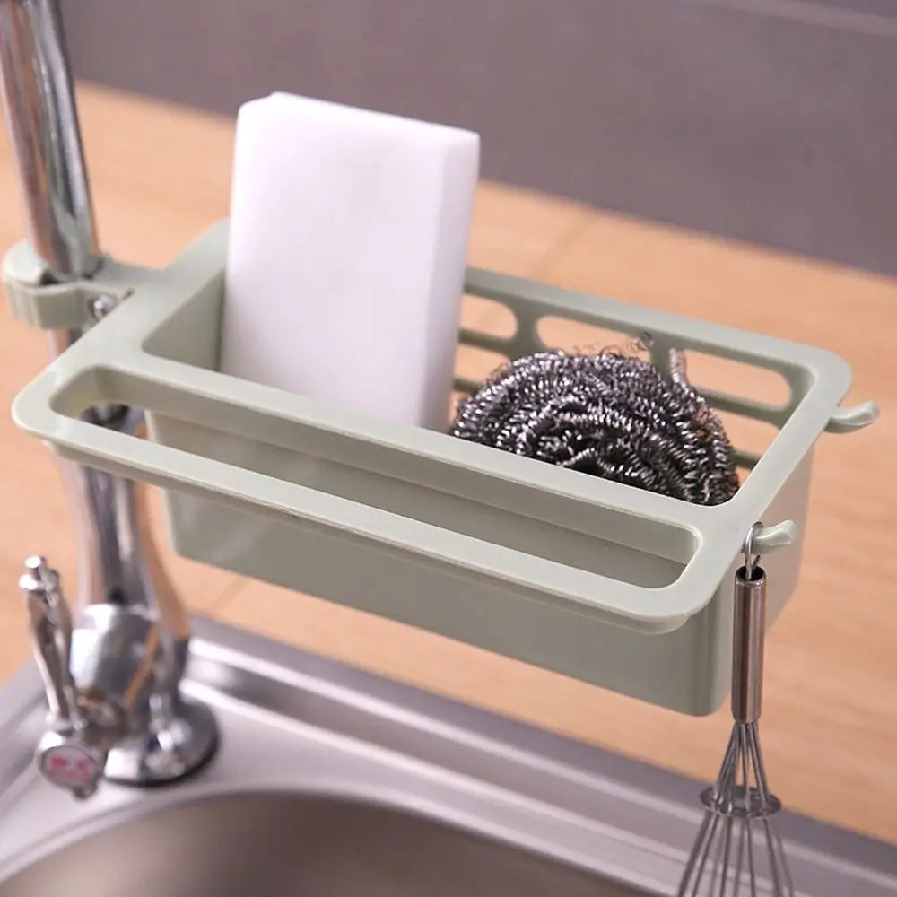 Sink Sponge Storage Dish Drain Brush Rack Kitchen Bathroom Hanging Holder 