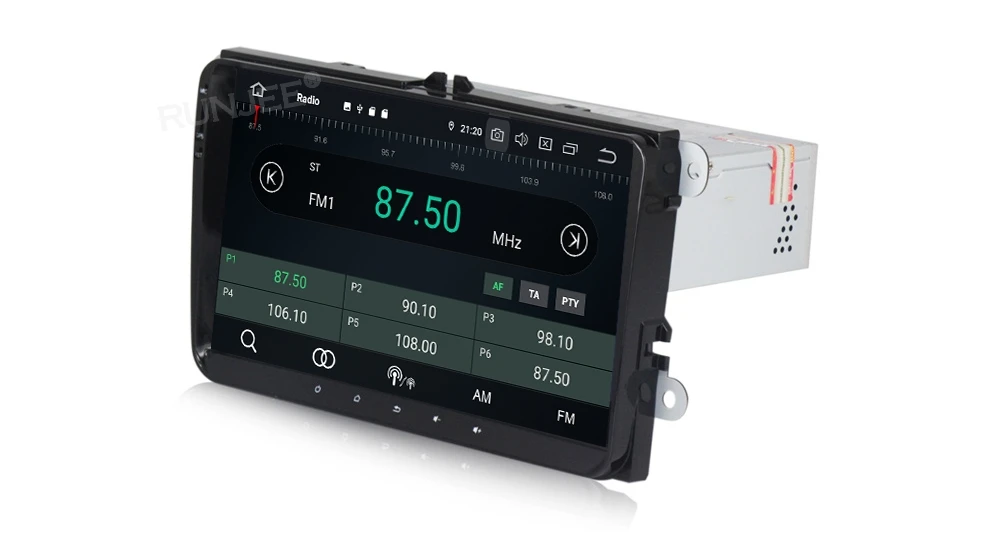 Discount RUNJEE Android 9 PX6 Car DVD player 4GB 64GB For VW/Volkswagen/POLO/PASSAT/Golf/Skoda/Octavia/Seat BT WIFI DAB 9