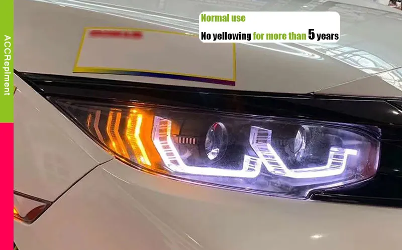 Автомобильный стильный светодиодный головной фонарь для Honda Civic фары- для Civic светодиодный drl H7 hid Q5 Биксеноновые линзы ближнего света