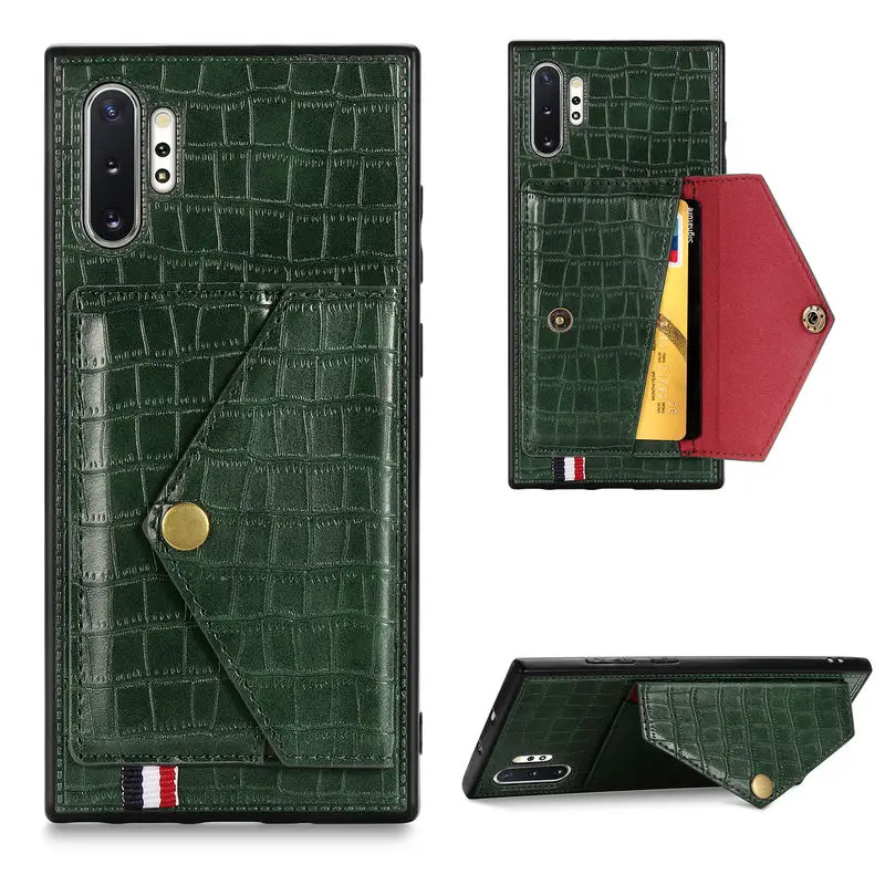 

Case For SamSung Galaxy Note 10 Pro Crocodile pattern Leather Wallet Card slot Back Cover For SamSung Note 10 Pro N975 Case