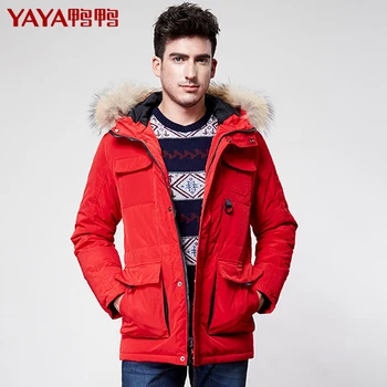 

Winter Men Down Jacket Boys Down Coat Men Winter Jacket Natural Fur 170 175 180 185