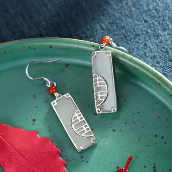 

925 Silver Double Magpie and Tianyu Earrings