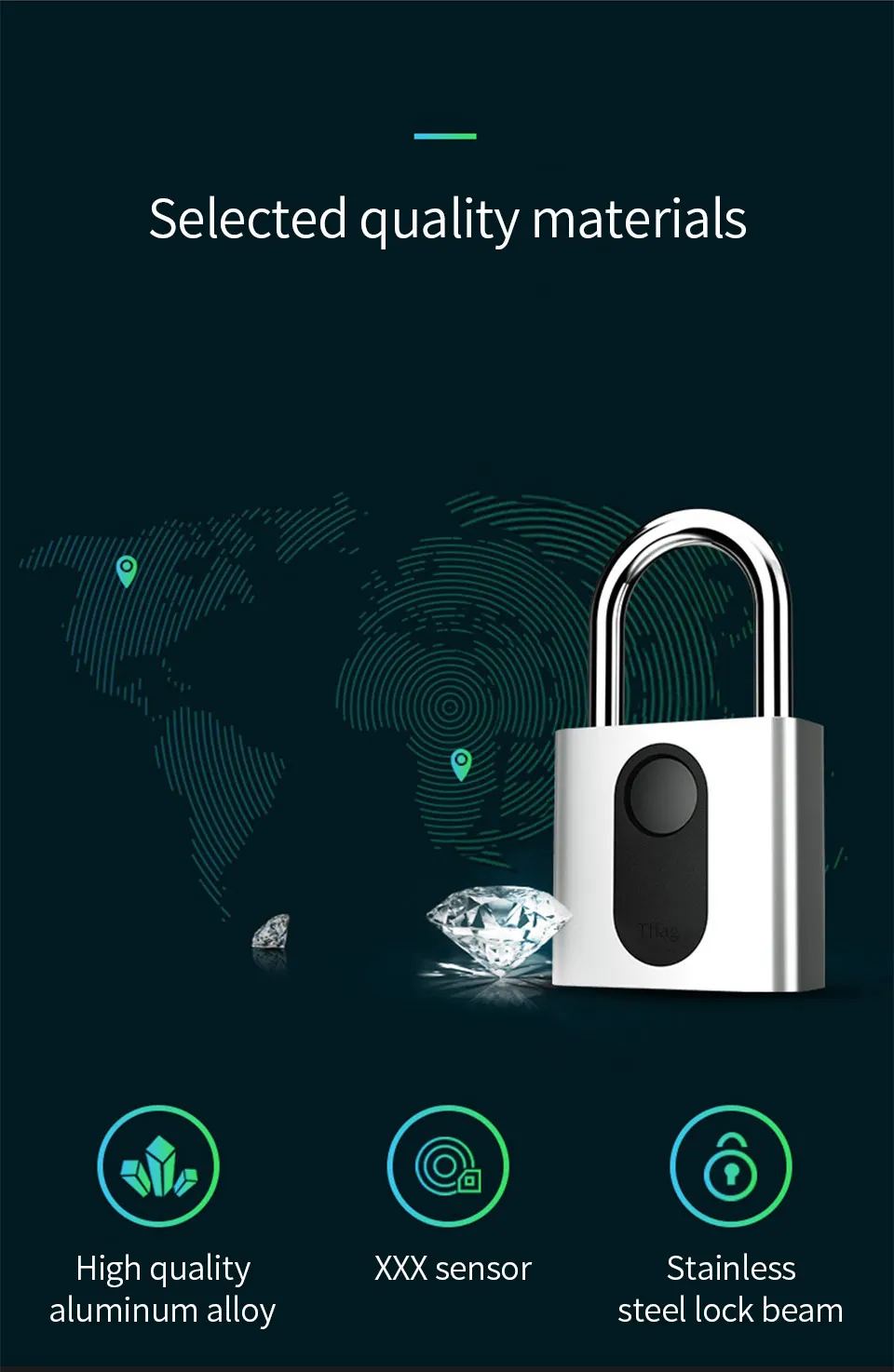 Xiaomi Mijia Youpin автоматический замок отпечатков пальцев nokelock электронный замок Железный дверной шкафчик замок для багажа путешествия Бизнес Офис