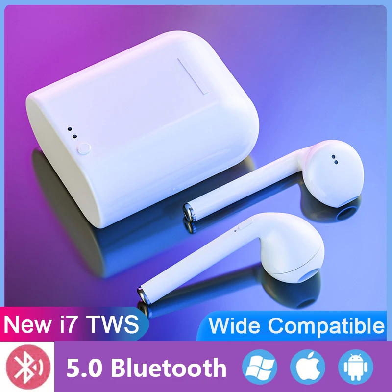 Беспроводные наушники Bluetooth i7s Tws 5,0 v наушники в ухо гарнитура с зарядным устройством для samsung iPhone huawei Xiaomi