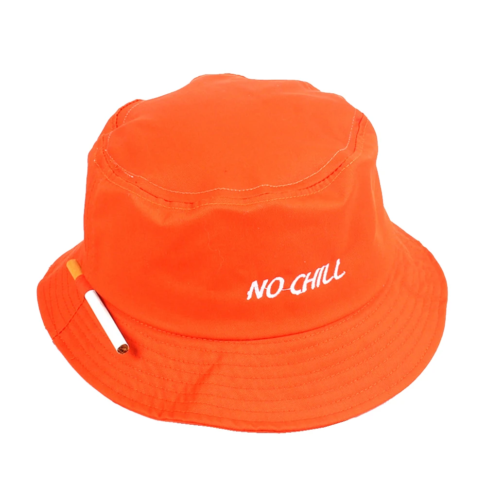 Women Cigarette Embroidery Bucket Hat 