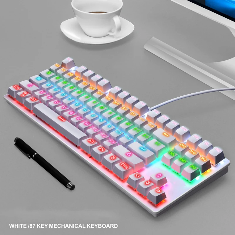 

Mechanical Keyboard 87 Keys Gaming For Office Notebook Professional Keyboard Game Keyboard PC Accessories High Quality