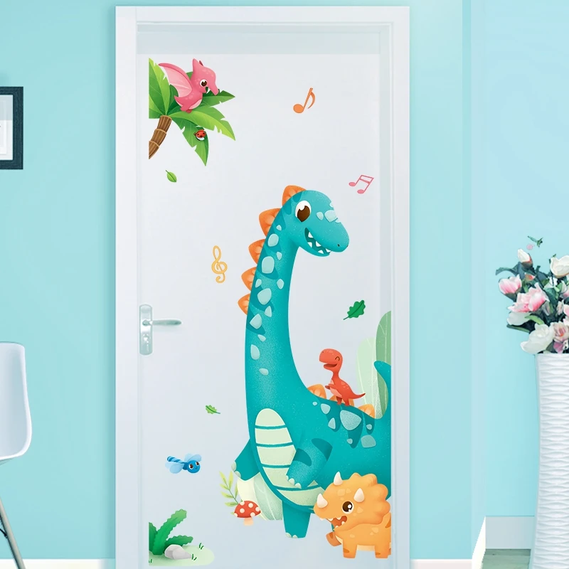 Cartoon Large Dinosaur Vinyl Wall Stickers for Kids Room Decor ...