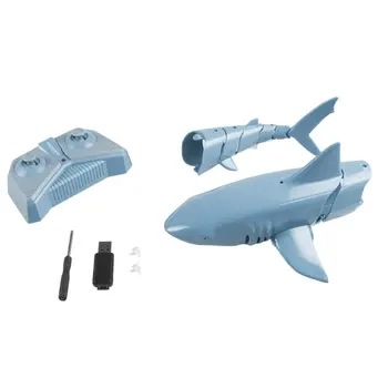 

1:18 2.4G Simulation Remote Control Shark Boat Waterproof Rechargeable Battery Toy For Swimming Pool Bathroom Toy