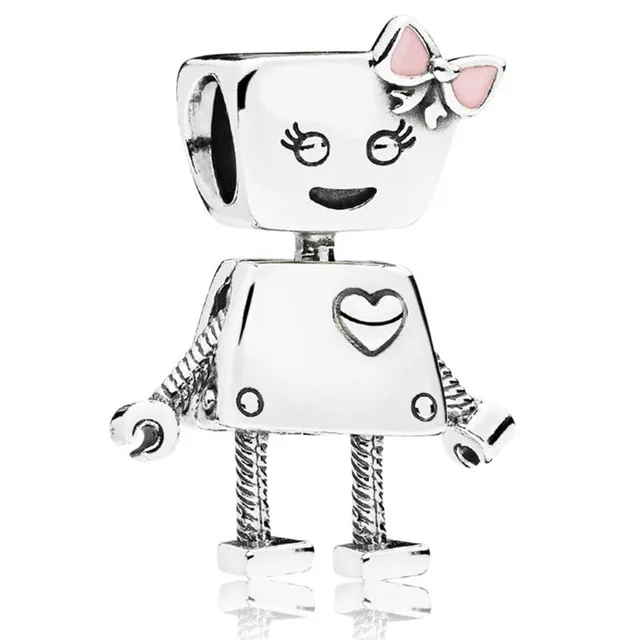 QANDOCCI розовое золото Rob & Bella Bot's Pet Бобби бот собака Цветочная Белла амулеты