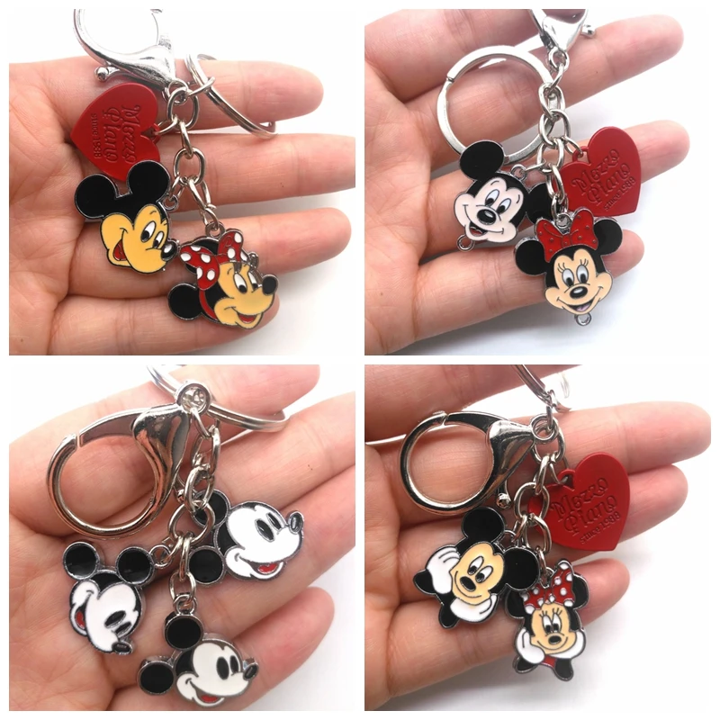 

New 1 Pcs Cartoon mickey minnie Keychain Jewelry Accessories Key Chains Pendant Gifts Favors