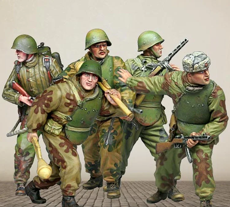 1/35 советские солдатики смолы фигуры Строительный набор