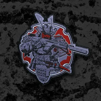 

TACTICAL ARMOR SAMURAI Embroidery Military Patches Tactical Chapter Clothes Backpack Striped With Hook And Loop Badge DIY Patch