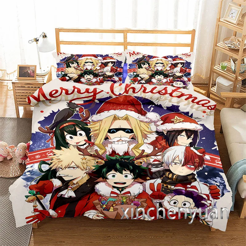 

Anime My Hero Academia 3D Printed Duvet Cover Set Twin Full Queen King Size Bedding Set Bed Linens Bedclothes for Young K91