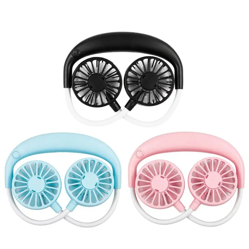

Lazy Sports Hanging Neck Fan Outdoor Handsfree Air Cooler USB Charging Mini Electric Cooling Fan